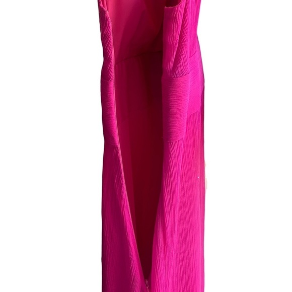 J. Crew Sophia 100% Silk Chiffon Pink Purple Wrap Bodice Lined Dress Size 10 - Picture 9 of 11